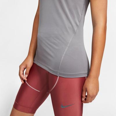 Nike Pro Womens Short Sleeved Training Top - Gun Smoke/Black - main image