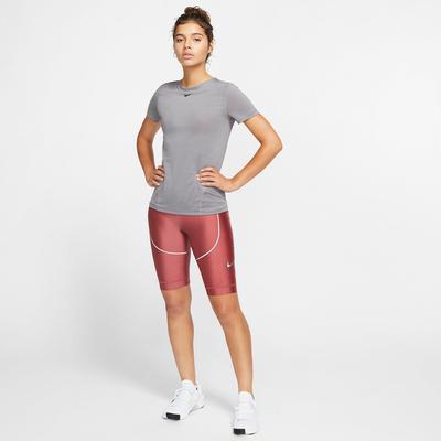 Nike Pro Womens Short Sleeved Training Top - Gun Smoke/Black - main image