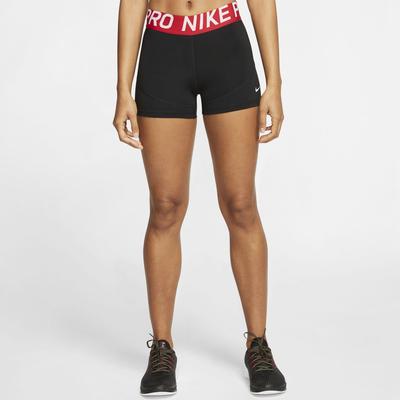 Nike Womens Pro 3 Inch Shorts - Black/Gym Red - main image
