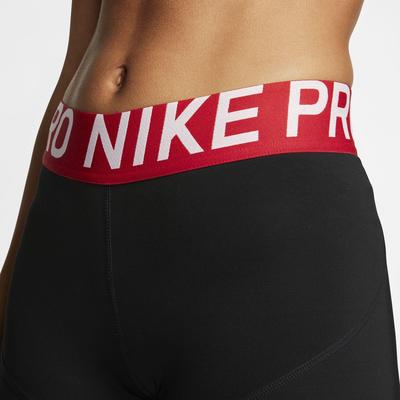 Nike Womens Pro 3 Inch Shorts - Black/Gym Red - main image