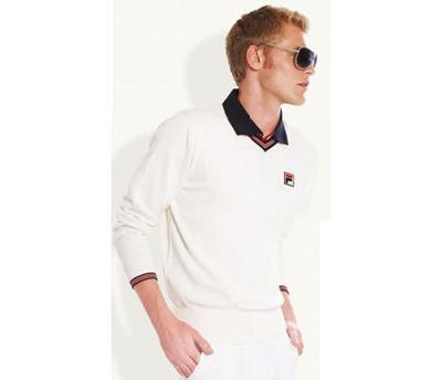 Fila Mens V-Neck Sweater - Gardenia - main image