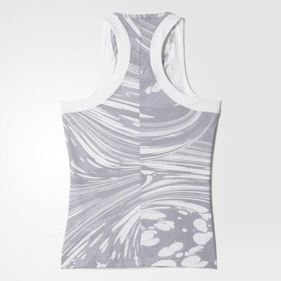 Adidas Womens SMC Barricade Tank Top - White/Oyster Grey - main image