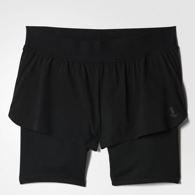 Adidas Womens Gym 2 in 1 Shorts - Black - main image