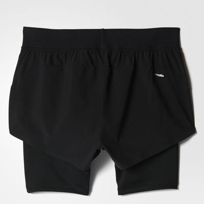Adidas Womens Gym 2 in 1 Shorts - Black - main image