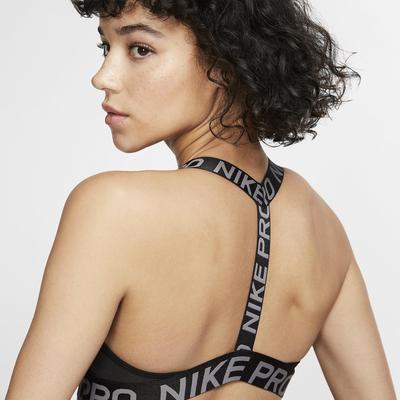 Nike Womens Classic T-Back Medium-Support Sports Bra - Black