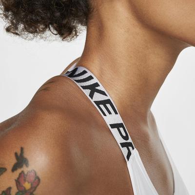 Nike Womens Classic T-Back Medium-Support Sports Bra - White - main image