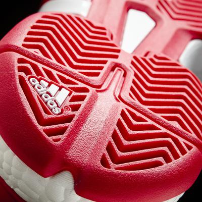 Adidas Mens Barricade Boost 2016 Tennis Shoes - White/Red - main image