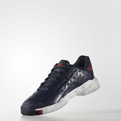 Adidas Mens Barricade Court 2.0 Tennis Shoes - Navy/Red - main image