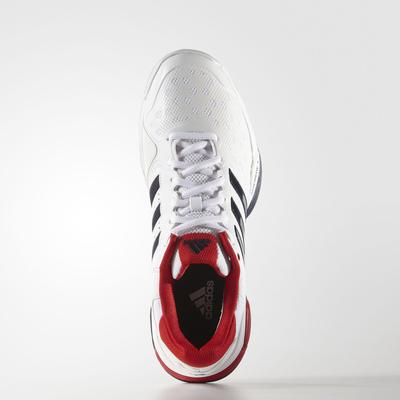Adidas Mens Barricade Club Tennis Shoes - White/Red - main image