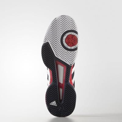Adidas Mens Barricade Club Tennis Shoes - White/Red - main image