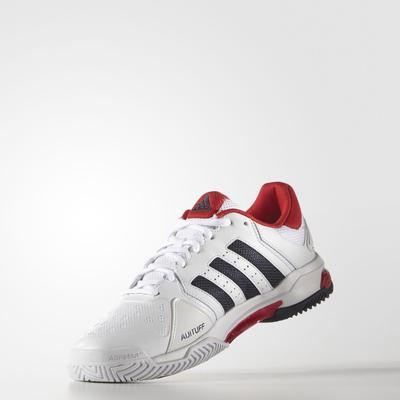 Adidas Mens Barricade Club Tennis Shoes - White/Red - main image