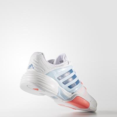 Adidas Womens Barricade Club Carpet Tennis Shoes - White/Blue - main image