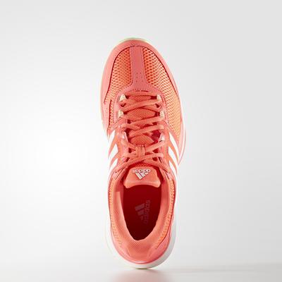 Adidas Womens Barricade Club Tennis Shoes - Flash Red/White - main image