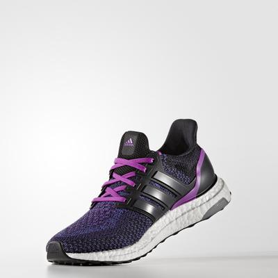 Adidas Womens Ultra Boost Running Shoes - Black/Purple - main image
