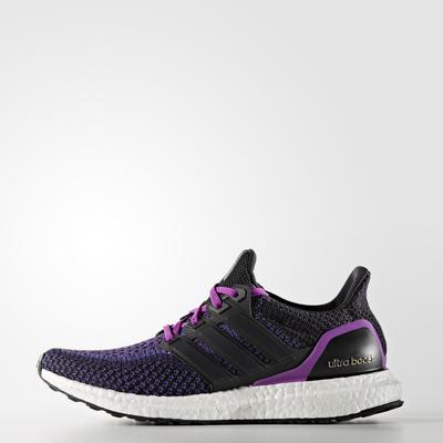 Adidas Womens Ultra Boost Running Shoes - Black/Purple - main image