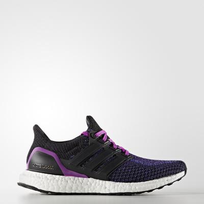Adidas Womens Ultra Boost Running Shoes Black Purple 3 1 2 Black