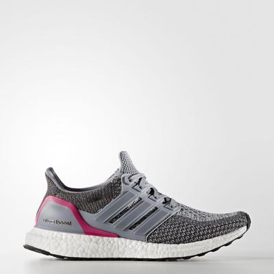 Adidas Womens Ultra Boost Running Shoes - Grey/Pink - main image