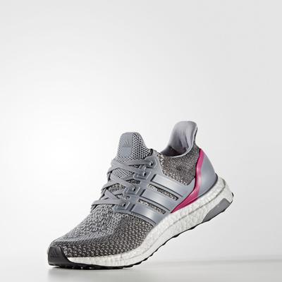 Adidas Womens Ultra Boost Running Shoes - Grey/Pink - main image