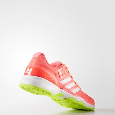 Adidas Womens Adizero Ubersonic 2.0 Tennis Shoes - Flash Red/Solar Yellow - main image