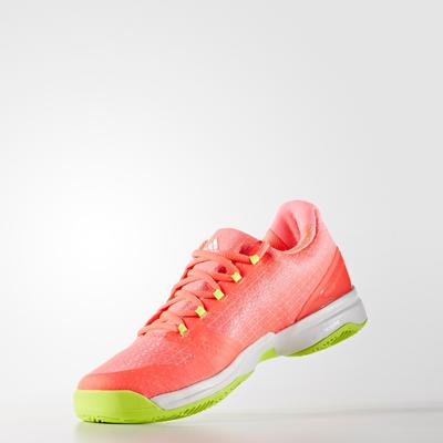 Adidas Womens Adizero Ubersonic 2.0 Tennis Shoes - Flash Red/Solar Yellow - main image