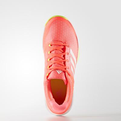 Adidas Womens Adizero Ubersonic 2.0 Tennis Shoes - Flash Red/Solar Yellow - main image