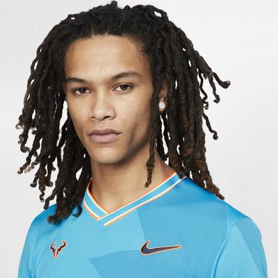 Nike Mens AeroReact Rafa Top - Light Blue Fury/Obsidian - main image