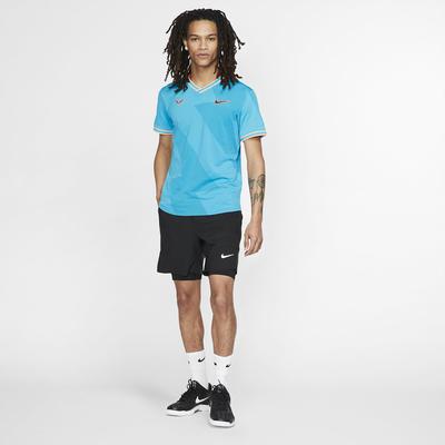 Nike Mens AeroReact Rafa Top Light Blue Fury Obsidian