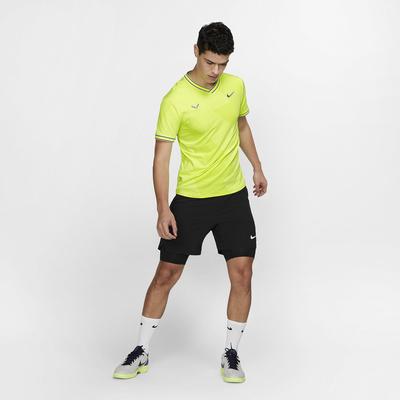Nike Mens AeroReact Rafa Top - Volt Glow/Light Carbon - main image