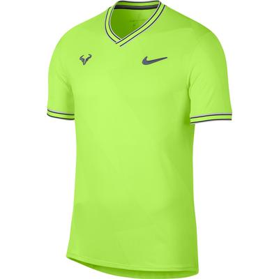 Nike Mens AeroReact Rafa Top - Volt Glow/Light Carbon