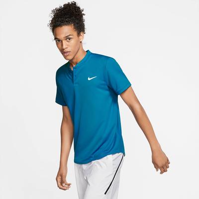 Nike Mens Dri-FIT Blade Polo - Neon Turquoise/White - main image