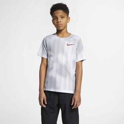 Nike Boys Instacool Short-Sleeve Training Top - Wolf Grey - main image