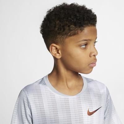 Nike Boys Instacool Short-Sleeve Training Top - Wolf Grey - main image
