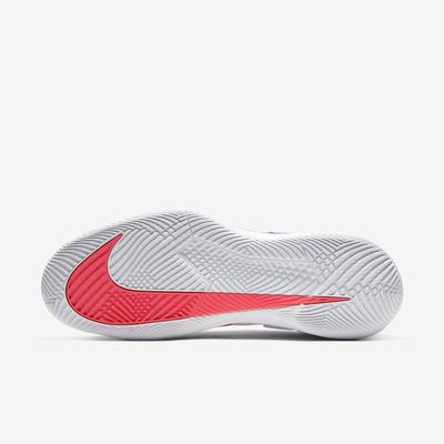 Nike Mens Air Zoom Vapor X Knit Tennis Shoes - Blue/Flash Crimson - main image