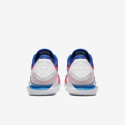 Nike Mens Air Zoom Vapor X Knit Tennis Shoes - Blue/Flash Crimson - main image