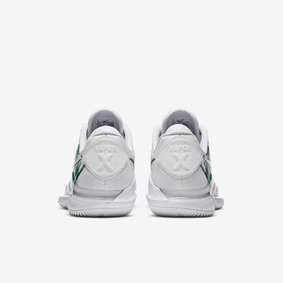 Nike Mens Air Zoom Vapor X Knit Tennis Shoes - White/Green - main image