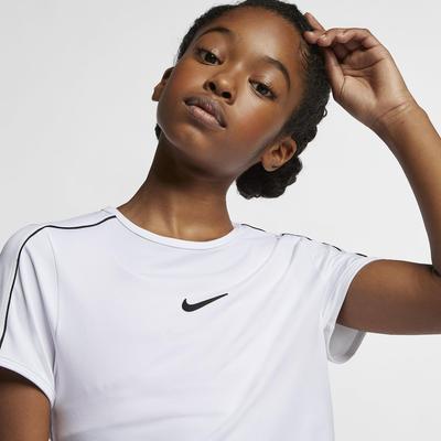 Nike Girls Dri-FIT Tennis Top - White - main image