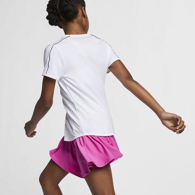 Nike Girls Dri-FIT Tennis Top - White - main image