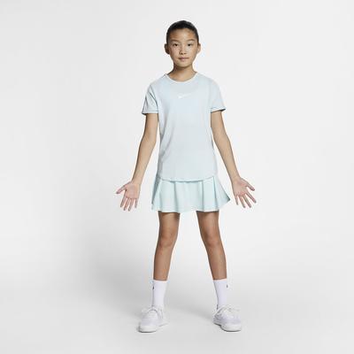 Nike Girls Dri-FIT Tennis Skort - Teal Tint/White - main image