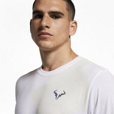 Nike Mens Rafa Tennis T-Shirt - White/Light Carbon - main image