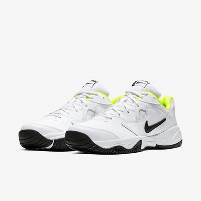 Nike Mens Court Lite 2 Tennis Shoes - White/Volt