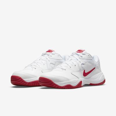 Nike Mens Court Lite 2 Tennis Shoes - White/Red - main image