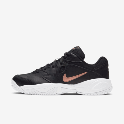 Nike Womens Lite 2 Tennis Shoes - Black/Rose Gold - main image