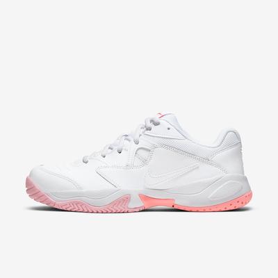Nike Womens Lite 2 Tennis Shoes - White/Laser Crimson - main image