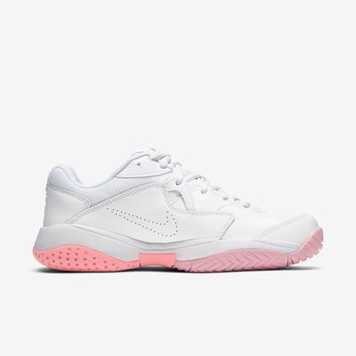 Nike Womens Lite 2 Tennis Shoes - White/Laser Crimson - main image