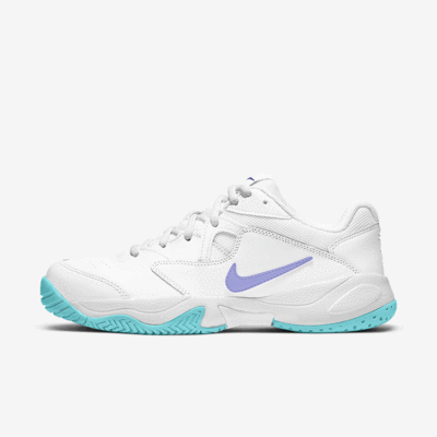 Nike Womens Lite 2 Tennis Shoes - White/Light Blue - main image