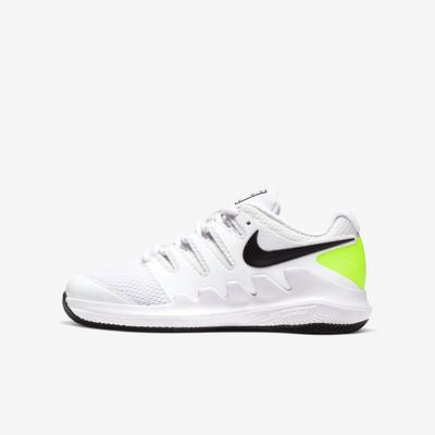 Nike Kids Vapor X Tennis Shoes - White/Black/Volt