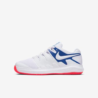 Nike Kids Vapor X Tennis Shoes - White/Game Royal/Flash Crimson - main image