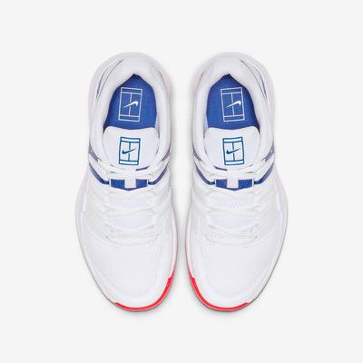 Nike Kids Vapor X Tennis Shoes - White/Game Royal/Flash Crimson - main image