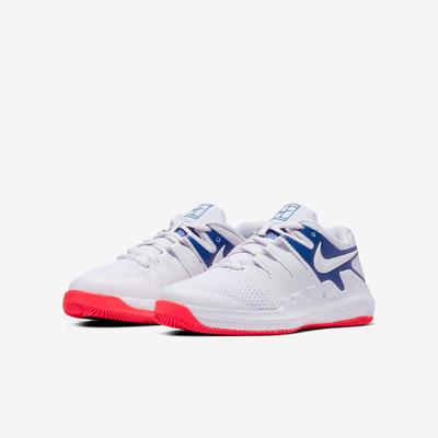 Nike Kids Vapor X Tennis Shoes - White/Game Royal/Flash Crimson - main image