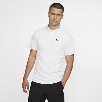 Nike Mens Advantage Knit Pattern Polo - White - main image